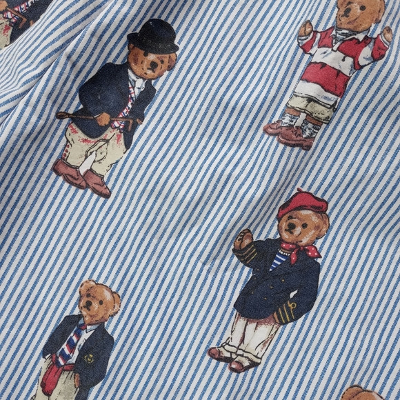 Custom Reworked Vintage Ralph Lauren Polo Bear Bennygonia Shorts POCKETS - Picture 5 of 6